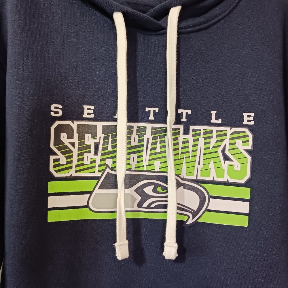 💚💙🏈Seattle Seahawks Navy Hoodie Dress Youth Small🏈💙💚 - Picture 3 of 5